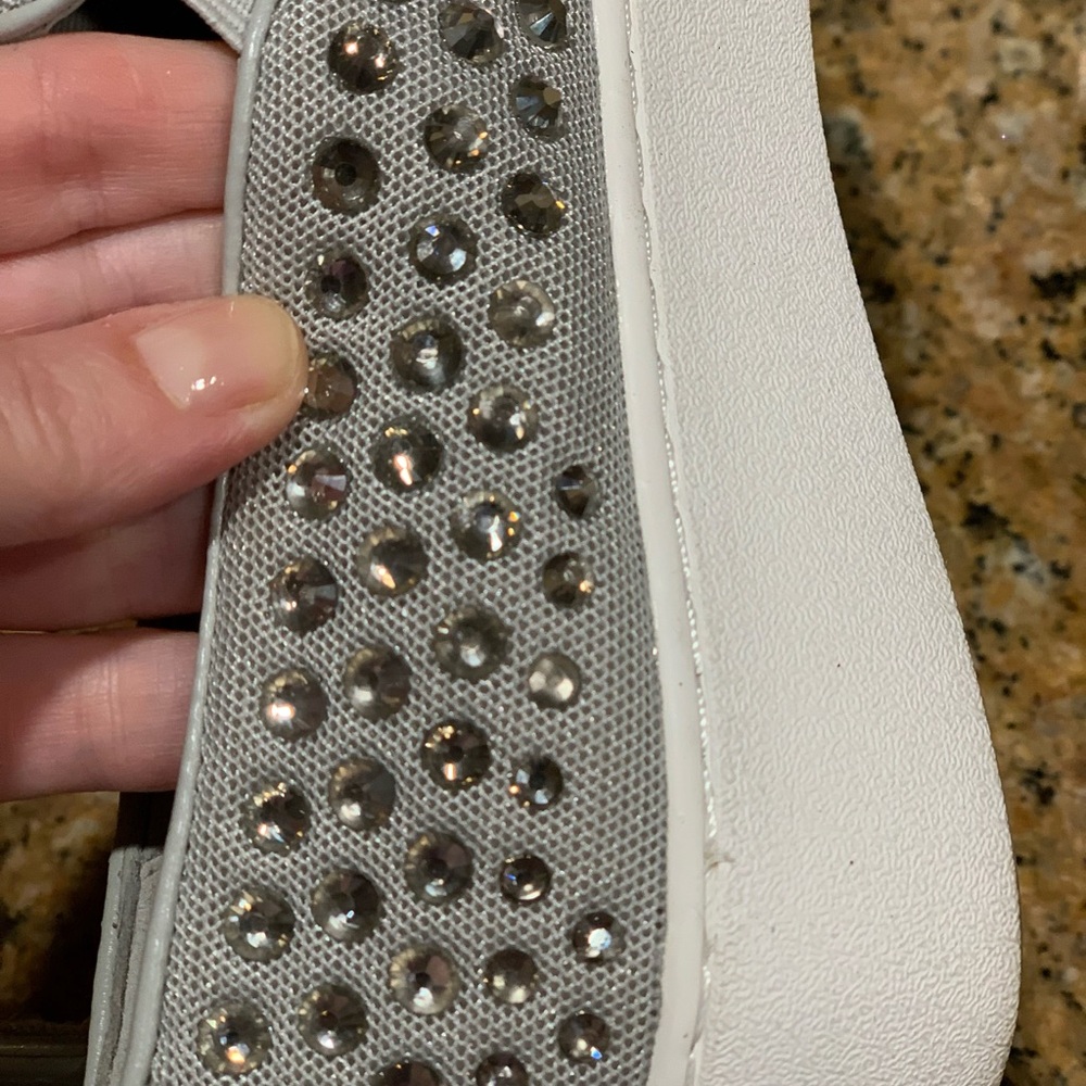 Authentic , like new Michael Kors Silver Studded Women's Loafers comfy  sexy, 7 - Picture 16 of 17